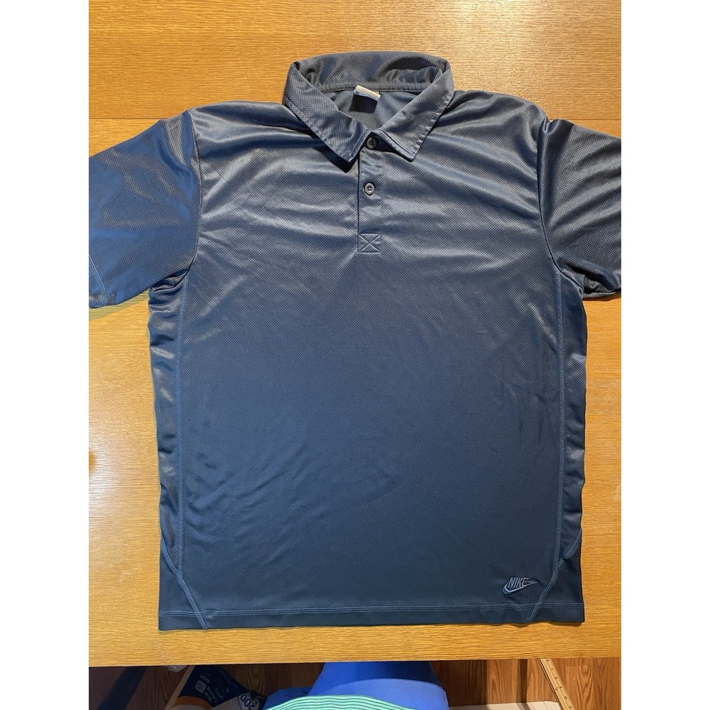 Nike | Shirts | Vtg Nike Golf Polo Shirt Xl Blue Dri Fit Dazzle Made In ...
